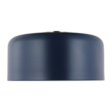  7705401EN3-127 - Malone transitional 1-light LED indoor dimmable large ceiling flush mount in navy finish with navy s
